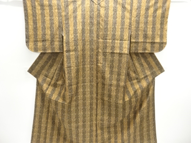 JAPANESE KIMONO / UNUSED TSUMUGI / WOVEN FLOWER & BIRD